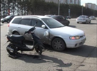 В Кузбассе произошло очередное ДТП с участием мопеда