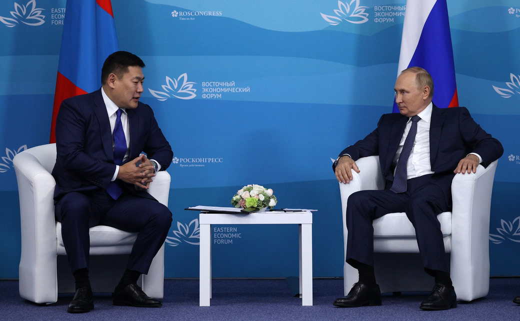 Встреча Владимира Путина с Премьер-министром Монголии Лувсаннамсрайн Оюун-Эрдэнэ