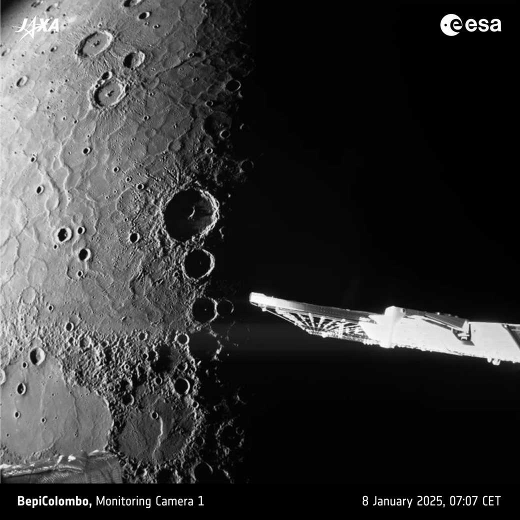 Завораживающий Меркурий: BepiColombo сделал фото планеты вблизи Завораживающий Меркурий: BepiColombo сделал фото планеты вблизи