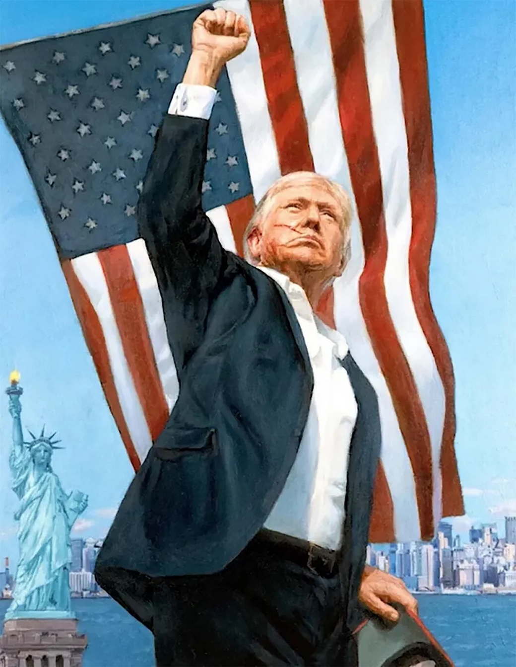 CNN показал портрет Трампа, подаренный Путиным президенту США CNN показал портрет Трампа, подаренный Путиным президенту США