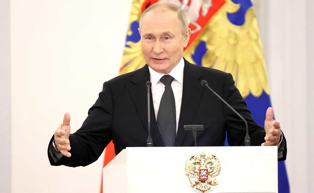 В.Путин: Вручение медалей Героя Труда и Государственных премий