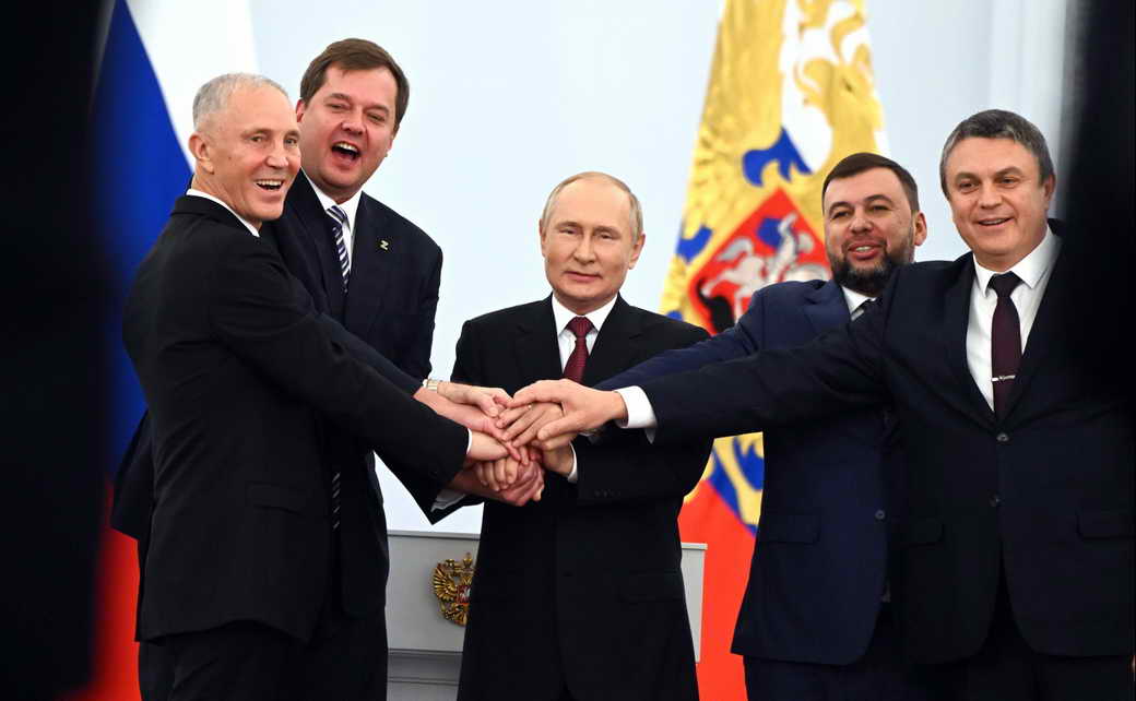 Подписание договоров о принятии ДНР, ЛНР, Запорожской и Херсонской областей в состав России Подписание договоров о принятии ДНР, ЛНР, Запорожской и Херсонской областей в состав России