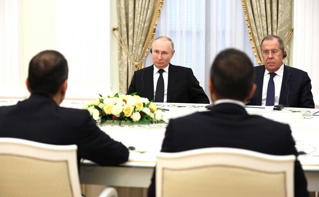 Владимир Путин: Встреча с премьер-министром, главой МИД Катара Мухаммедом Аль Тани Владимир Путин: Встреча с премьер-министром, главой МИД Катара Мухаммедом Аль Тани
