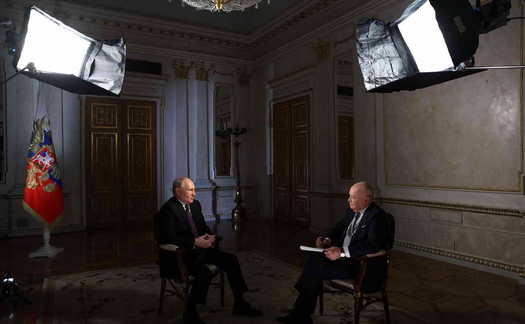 Владимир Путин ответил на вопросы Дмитрия Киселёва Владимир Путин ответил на вопросы Дмитрия Киселёва