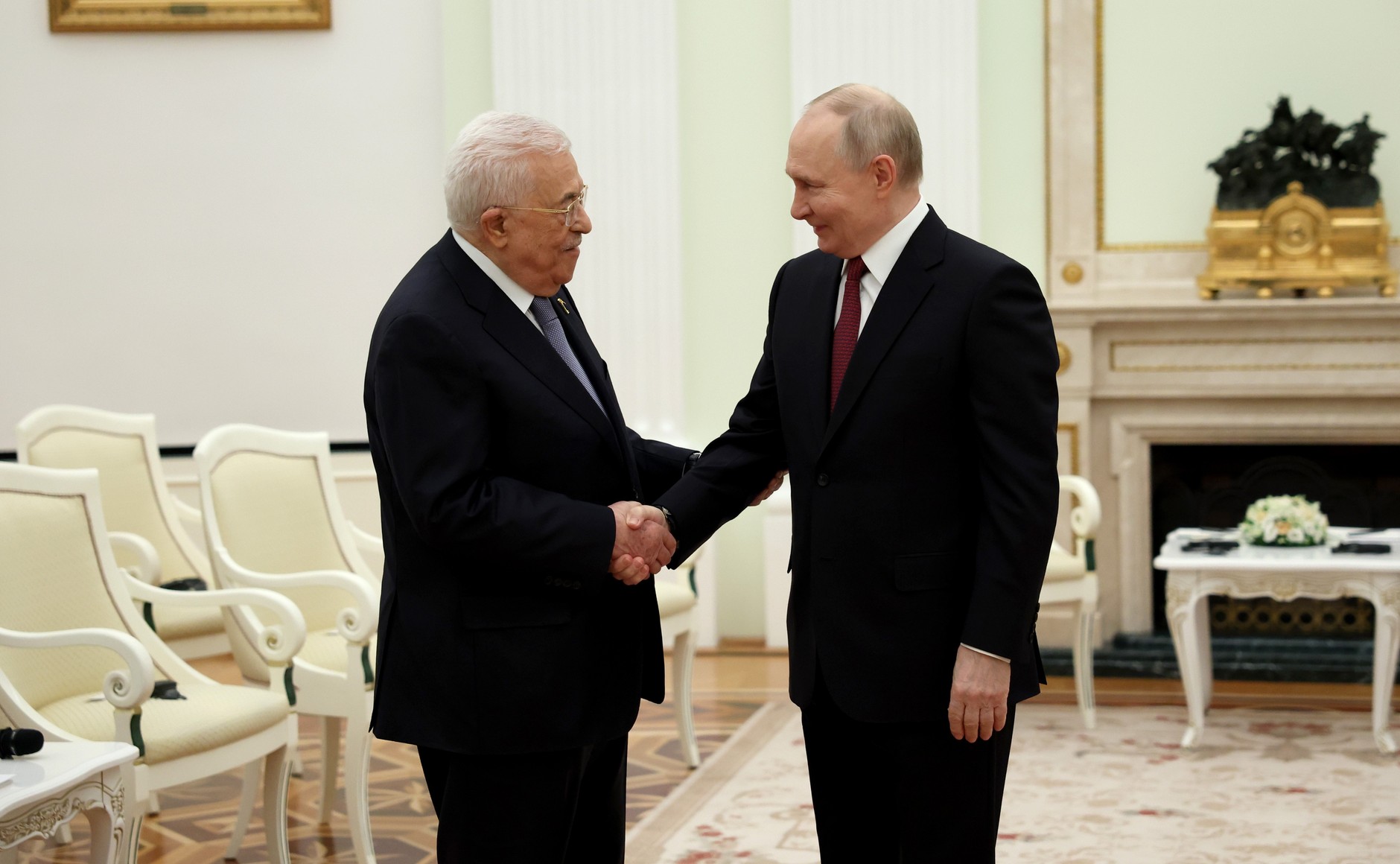 В Кремле состоялись переговоры Владимира Путина с Президентом Государства Палестина Махмудом Аббасом